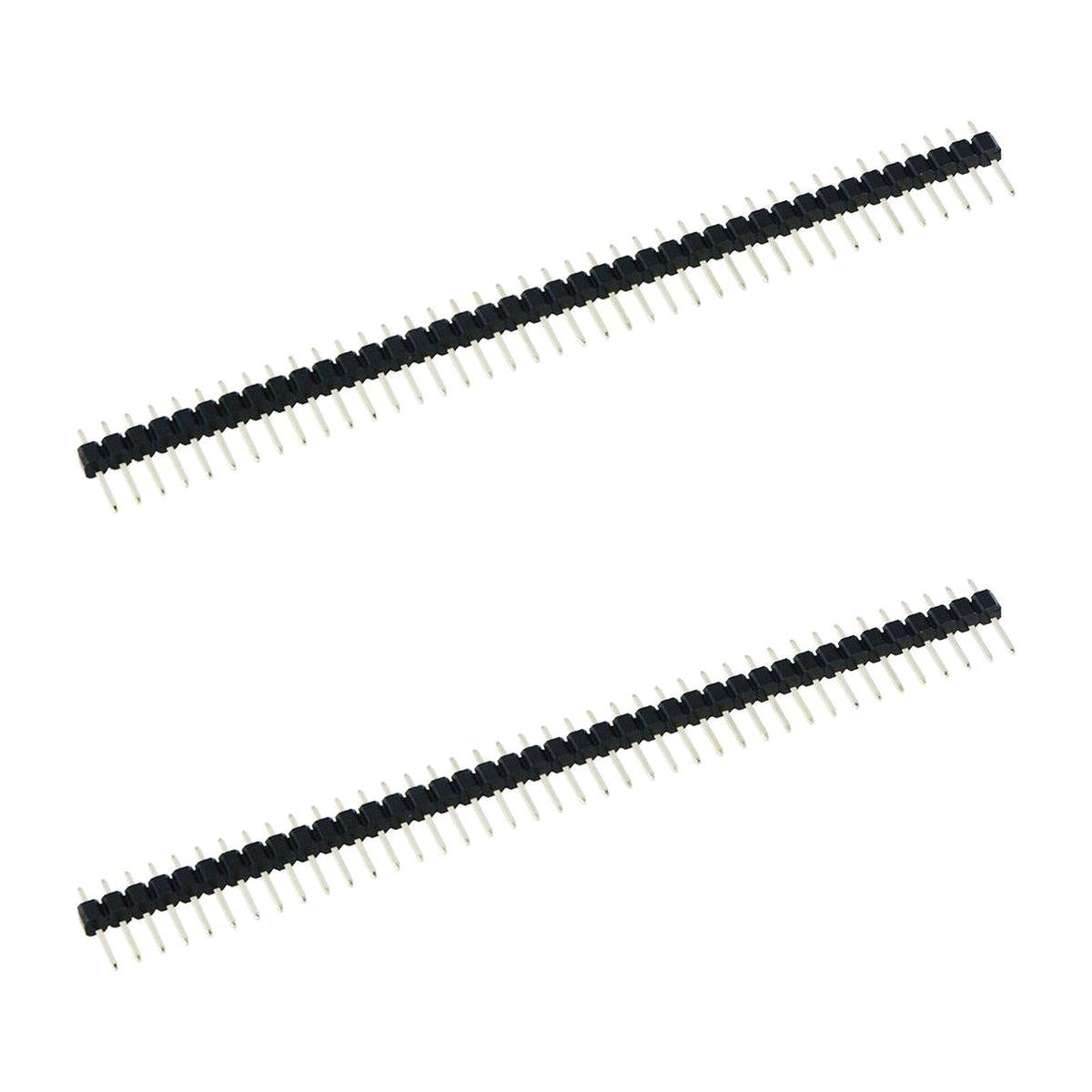 40 pin male header strip 2.54mm single row breakable for console mods & PCB projects - 2 pack | ZedLabz - 1