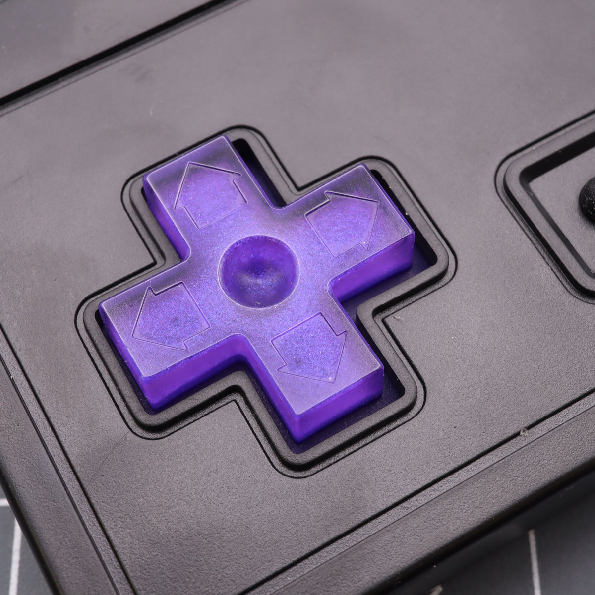 Hand cast custom resin buttons for Nintendo NES controller NES-004 (also fits Game Boy DMG-01) - Grape Candy | Lab Fifteen Co