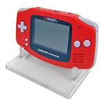 Display stand for Nintendo Game Boy Advance handheld console acrylic - Frosted Clear | Rose Colored Gaming