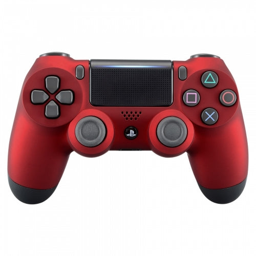 ZedLabz replacement soft touch front housing face plate for Sony PS4 Pro JDM-040 controllers - Crimson red
