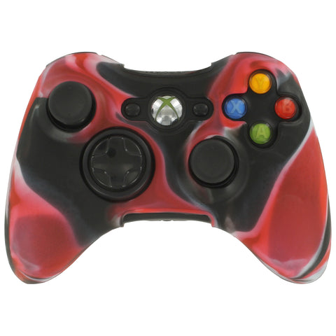 ZedLabz soft silicone rubber skin grip cover case for Microsoft Xbox 360 controller - camo red