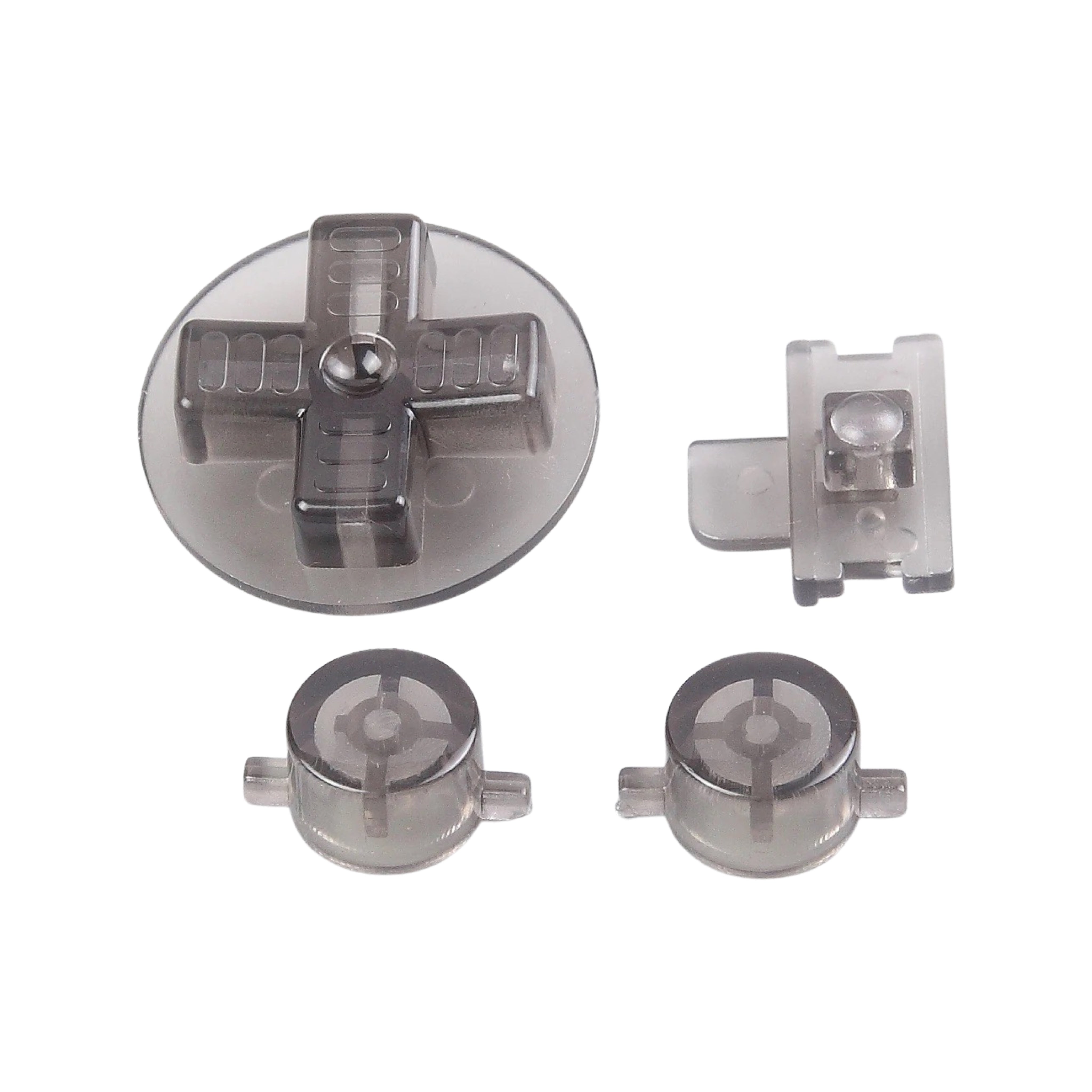 Button set for Nintendo Game Boy DMG-01 console A B D-Pad Power switch replacement - Clear Black | Funnyplaying