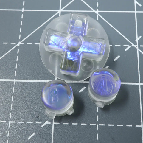 Midnight opal blue Game Boy Advance resin buttons