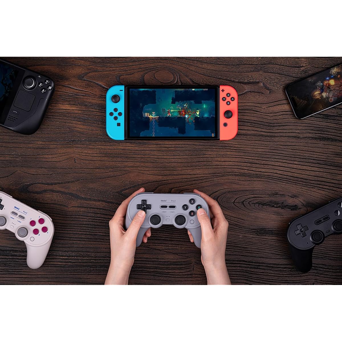 Pro 2 Bluetooth controller with Hall Effect sticks for Switch, Windows, macOS, Android & Steam Deck - G Classic Edition | 8BitDo