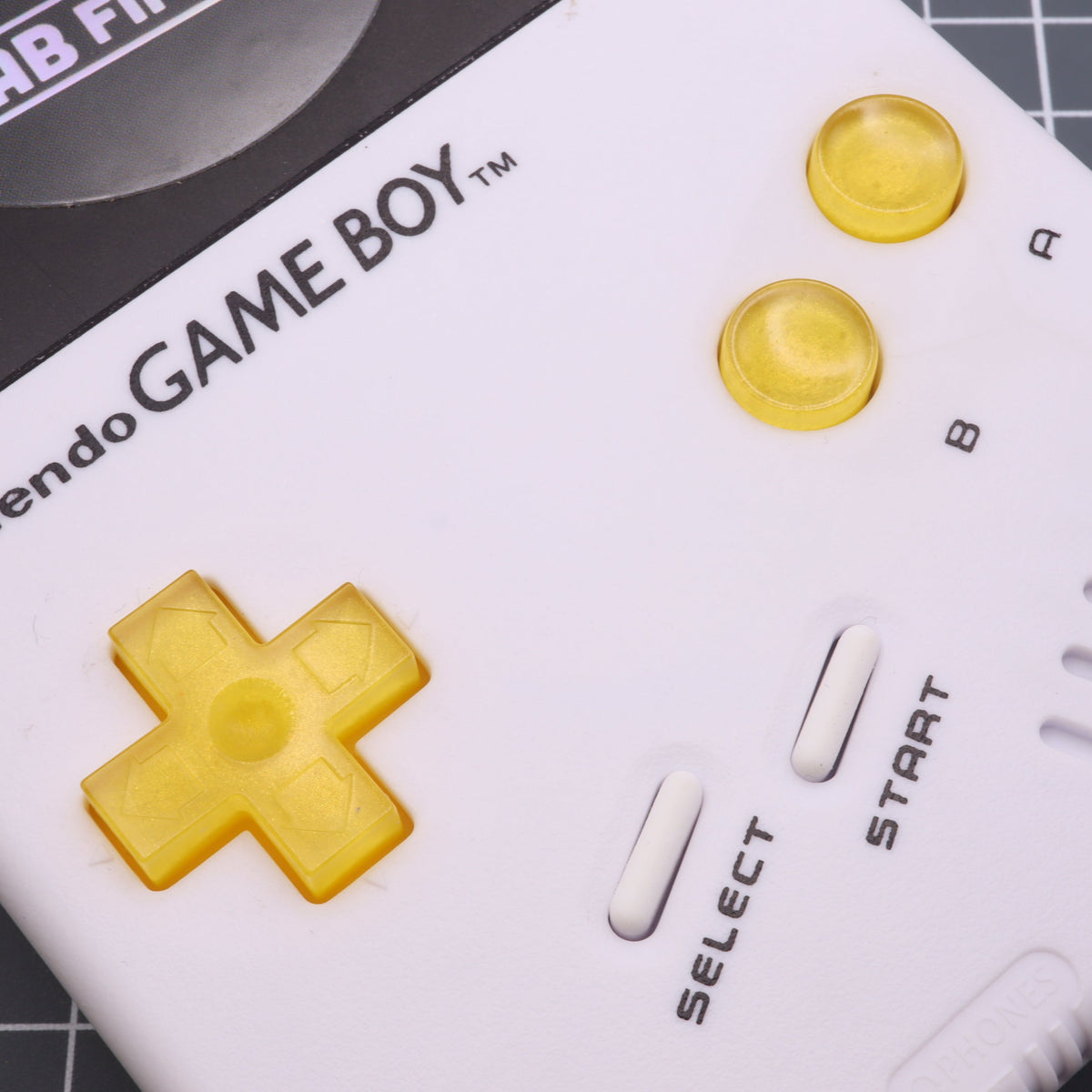 Hand cast custom resin buttons for Nintendo NES controller NES-004 (also fits Game Boy DMG-01) - Lemon Candy | Lab Fifteen Co