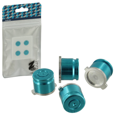 Aluminium Metal Bullet Action Button Set For Sony PS4 Controllers - Blue | ZedLabz