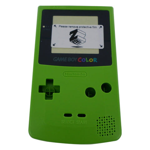 Modified complete housing shell for IPS LCD screen Nintendo Game Boy Color console replacement - Kiwi Green | ZedLabz