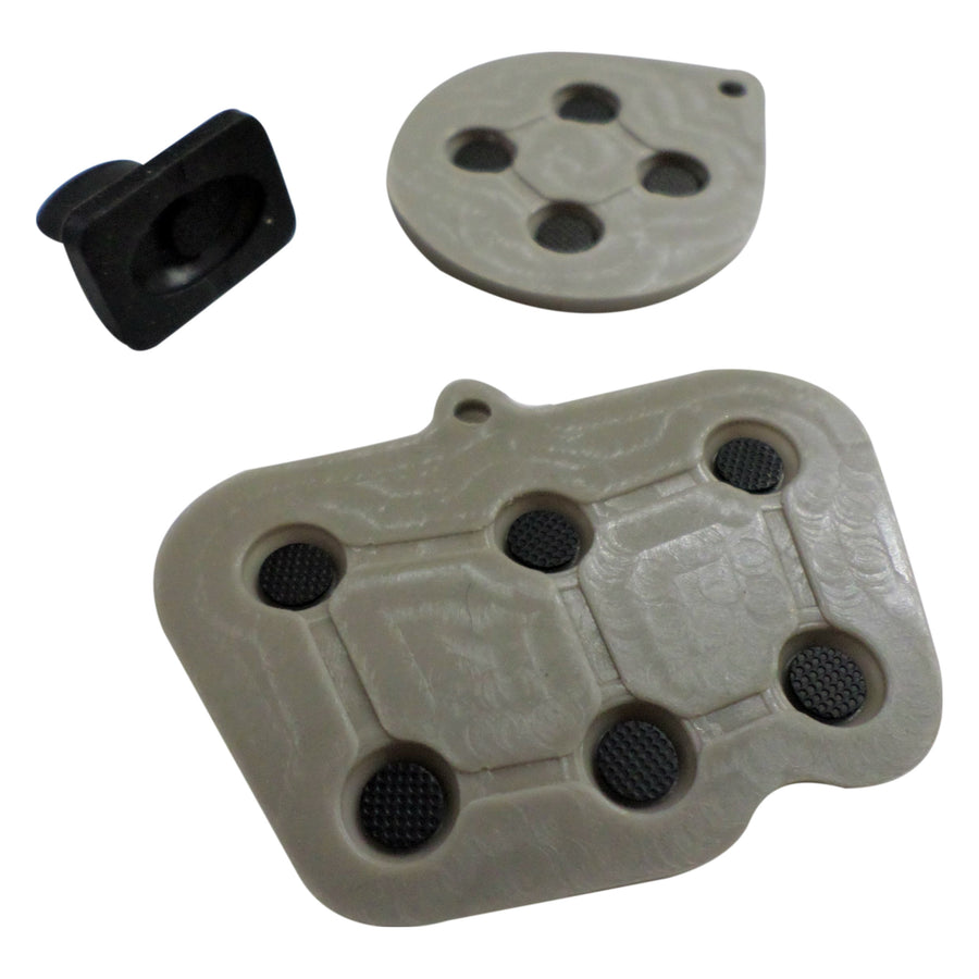 Conductive rubber pad button contacts kit for Sega Saturn controllers - grey & black | ZedLabz