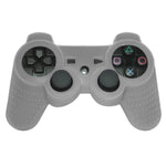 ZedLabz value soft silicone rubber skin grip cover for Sony PS3 controllers - semi clear white
