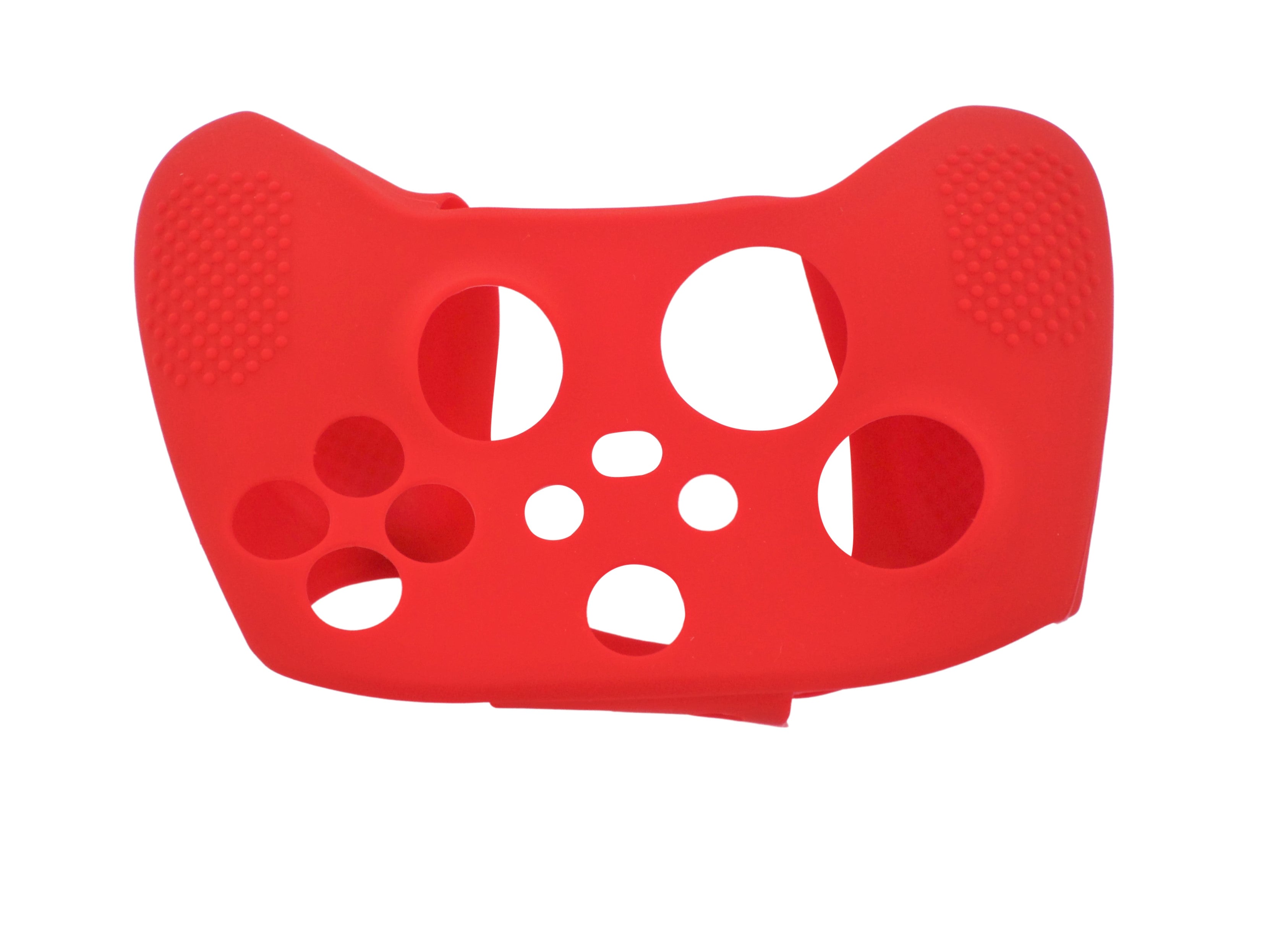 Skin grip cover for Xbox Series X controller soft silicone rubber with ribbed handle - Red | ZedLabz