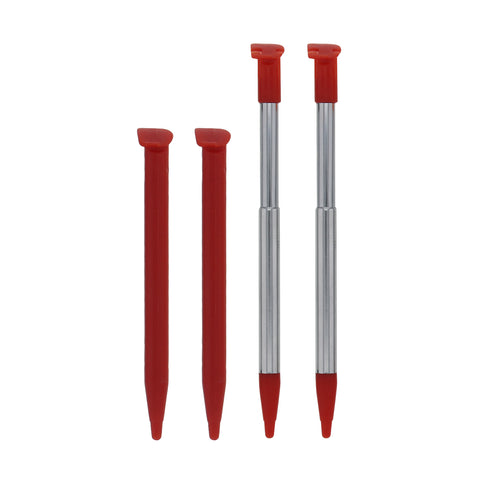 Replacement stylus pen pack for New Nintendo 2DS XL - 4 in 1 red | ZedLabz