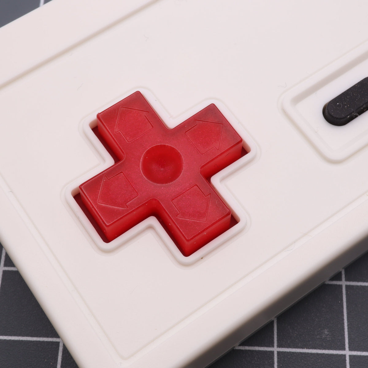 Hand cast custom resin buttons for Nintendo NES controller NES-004 (also fits Game Boy DMG-01) - Strawberry Candy | Lab Fifteen Co