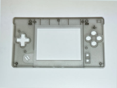 Faceplate for Game Boy Macro console (Nintendo DS Lite mod) - Frosted clear black | Retro game restore