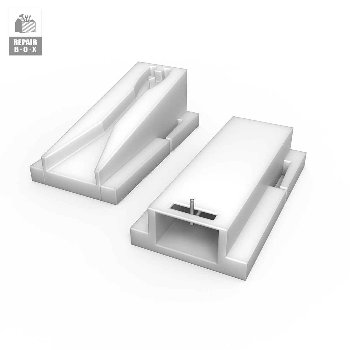 Replacement cartridge tray guide tabs for NES front loader console | Repairbox