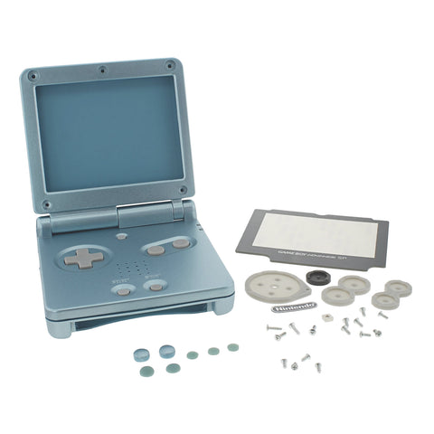 Housing shell kit for Nintendo Game Boy Advance SP Mario Edition replacement – pearl blue | ZedLabz