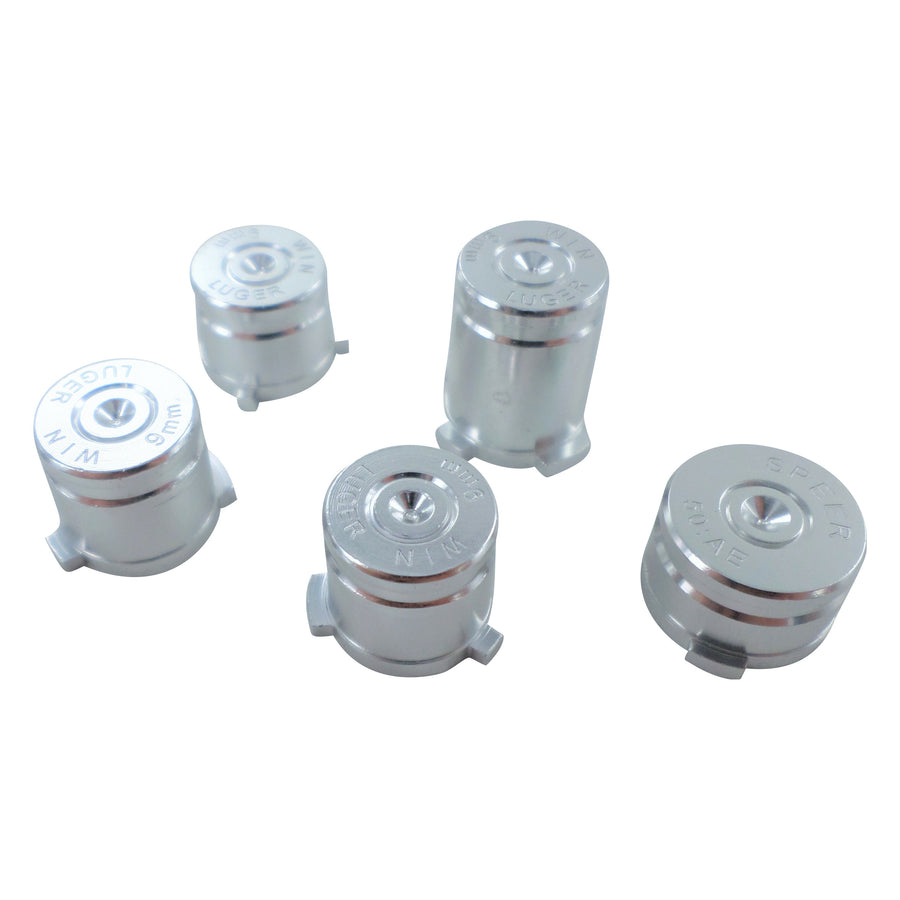 Aluminium Metal Bullet Button Set For Xbox One Controllers - Silver | ZedLabz