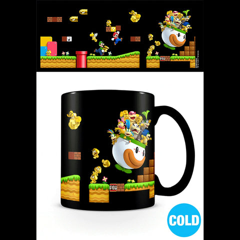 Super Mario gold coin rush heat changing official mug 11oz/315ml Black | Pyramid