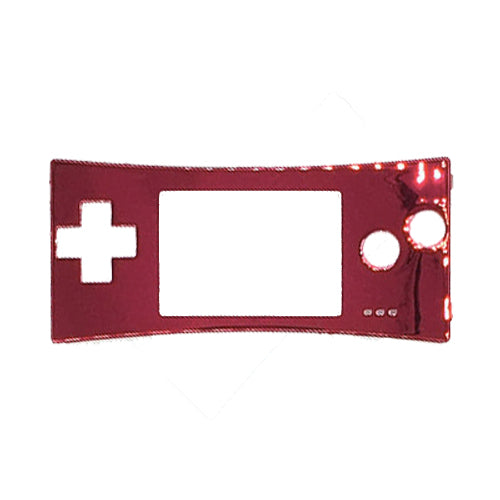 Faceplate screen for Nintendo Game Boy Micro console lens replacement - Chrome Red REFURB | ZedLabz