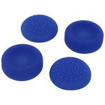 Assecure concave & convex soft silicone thumb grips for Sony PS4, analog thumb stick non slip grip caps for Playstation 4 controller - 4 pack blue