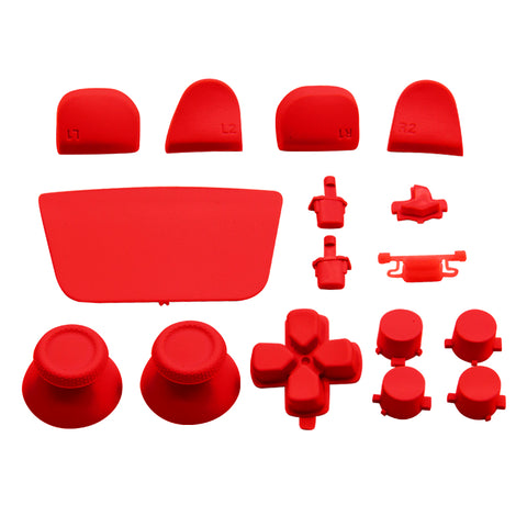 Full Button Set For Sony PS5 Controllers - Red | ZedLabz