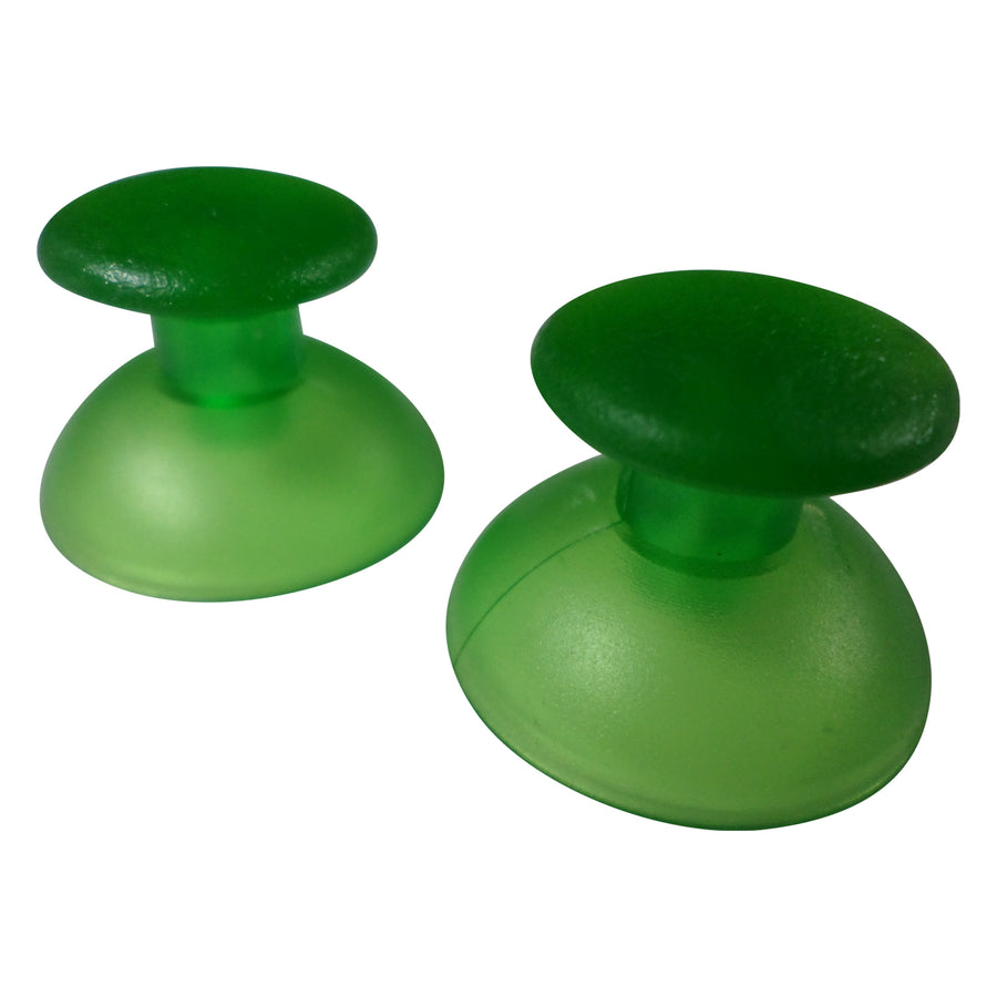 Thumbsticks for Sony PS3 controllers analog rubber convex replacement - 2 pack Clear green | ZedLabz