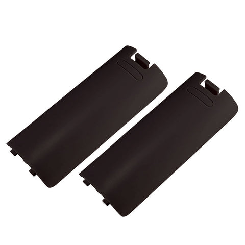 Replacement Battery Cover For Nintendo Wii Remote Controller - 2 Pack Black | ZedLabz
