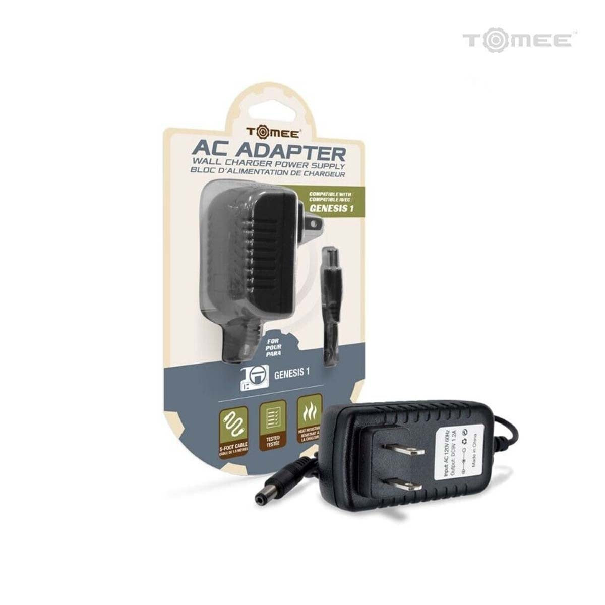 AC adapter for Sega Genesis / Mega Drive model 1 - US plug | Tomee