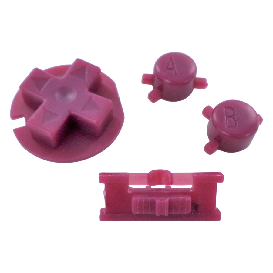 Replacement Button Set For Nintendo Game Boy Color - Maroon Red | ZedLabz