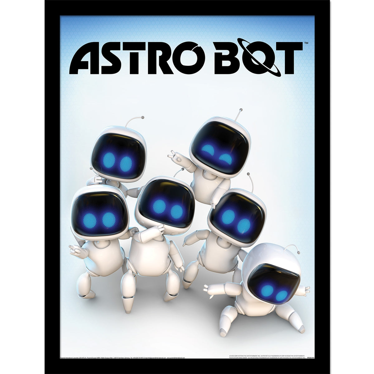 PlayStation Astro Bot many bots framed collector print 30 x 40cm | Pyramid