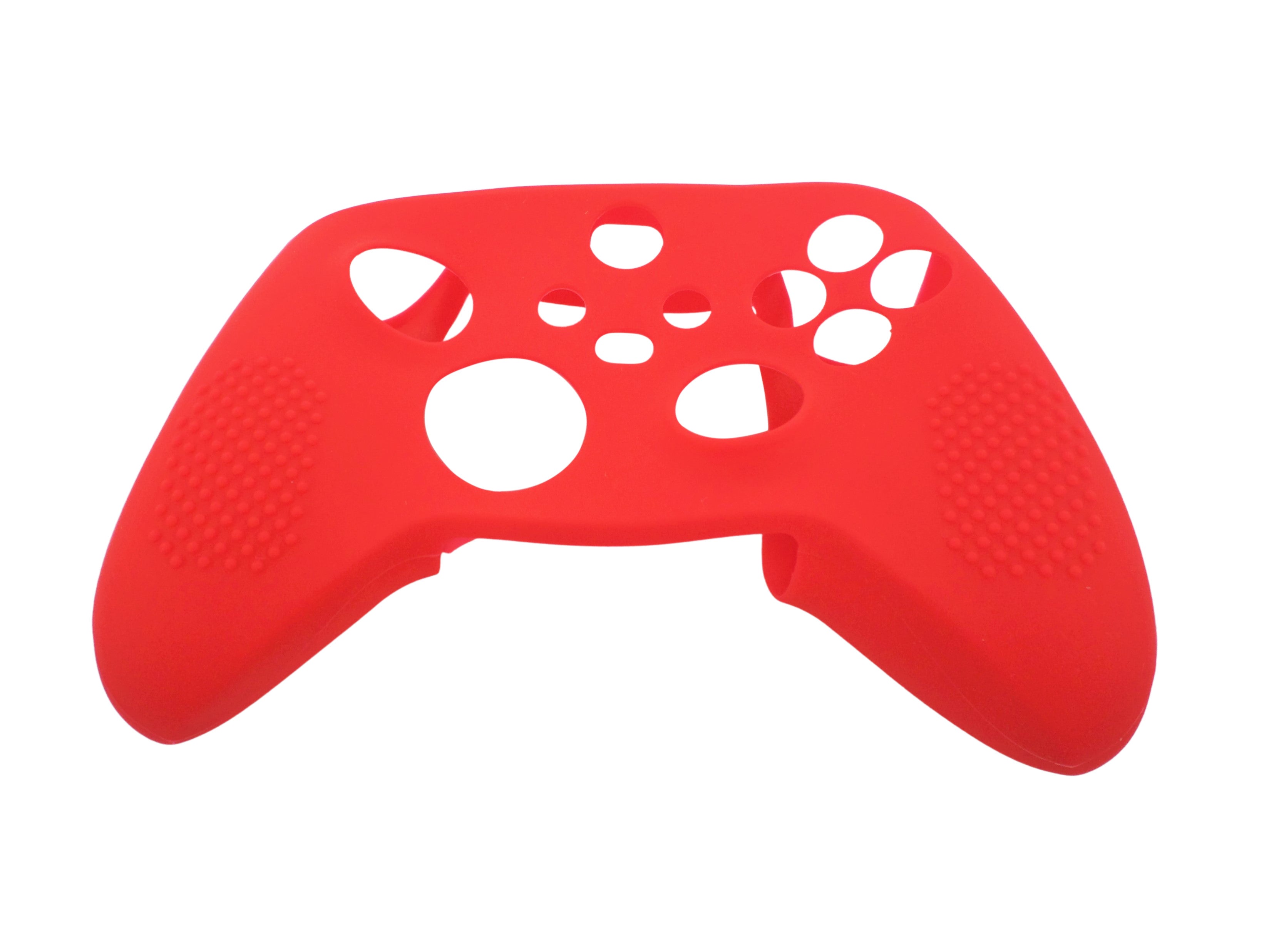 Skin grip cover for Xbox Series X controller soft silicone rubber with ribbed handle - Red | ZedLabz