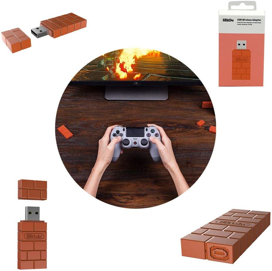 8BitDo Wireless USB Adapter - Bluetooth Receiver (Switch, PC, Mac, Raspberry Pi, PS Classic, PS4, PS5) | 8BitDo - 4