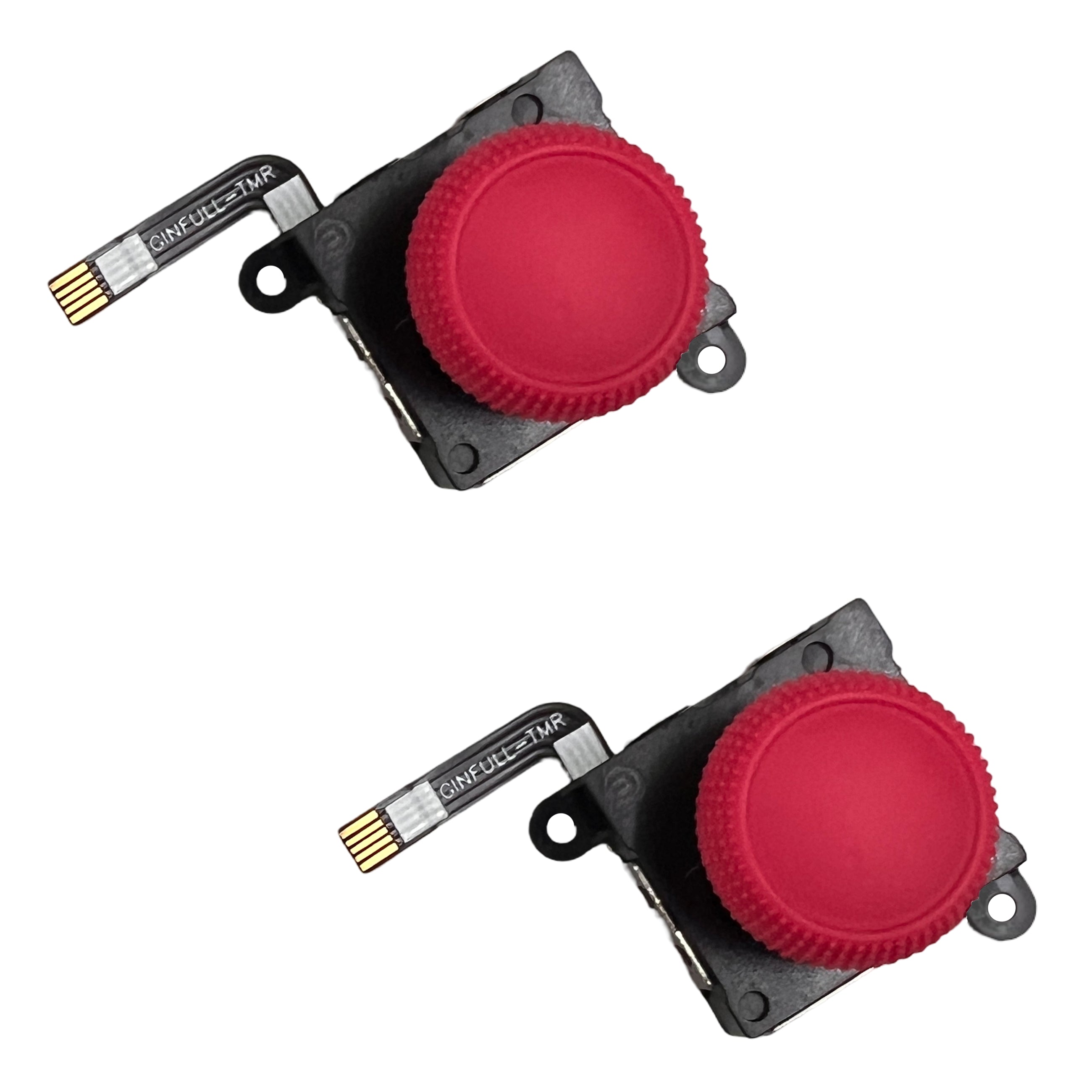 TMR analog joystick module for Nintendo Switch Joy-con controller & Switch Lite, sensor upgrade mod - 2 Pack red | Ginfull