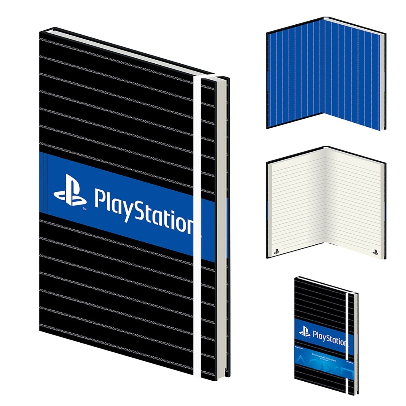 A5 Premium lined PlayStation themed symbols notebook journal officially licensed | Pyramid - 1