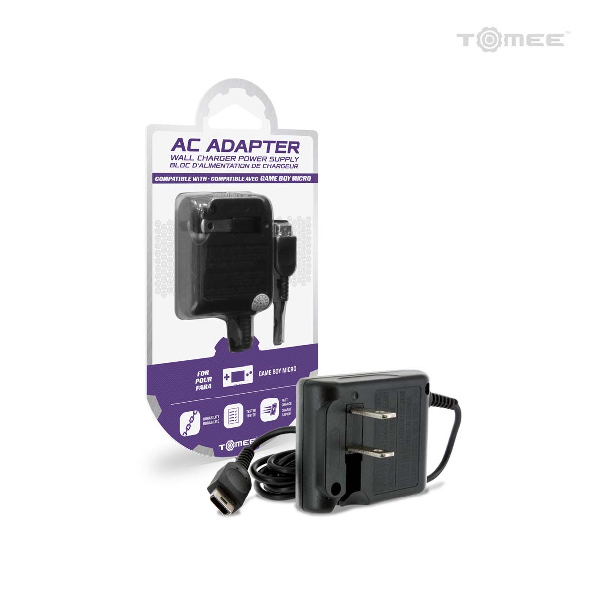 AC adapter wall charger for Nintendo Game Boy Micro - US plug | Tomee - 5