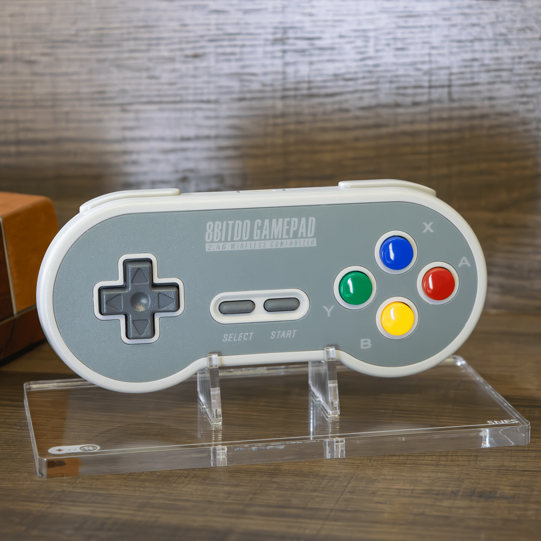 Acrylic display Stand for 8BitDo SN30 Wireless Controller (SNES) | Rose Colored - 3