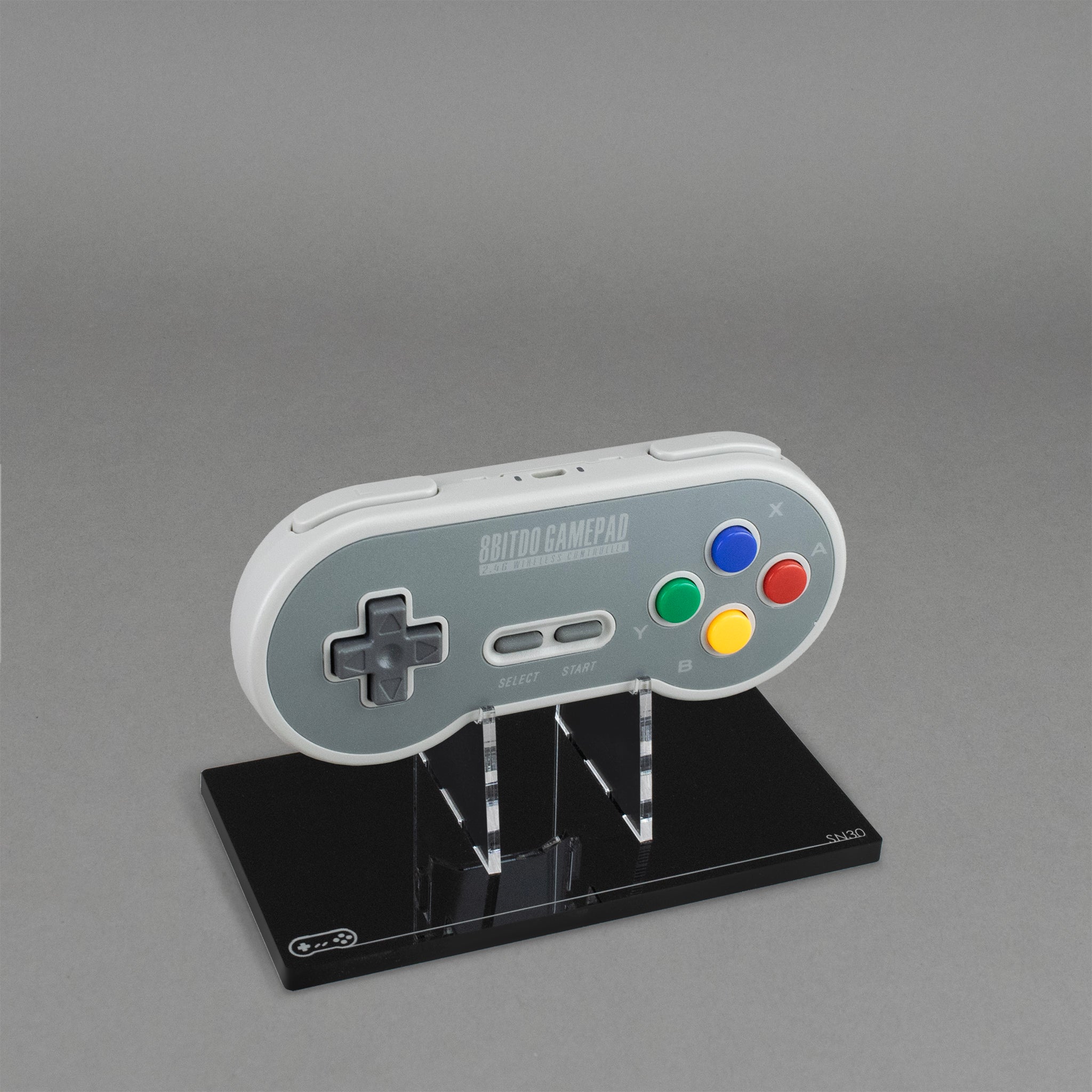 Acrylic display Stand for 8BitDo SN30 Wireless Controller (SNES) | Rose Colored - 4