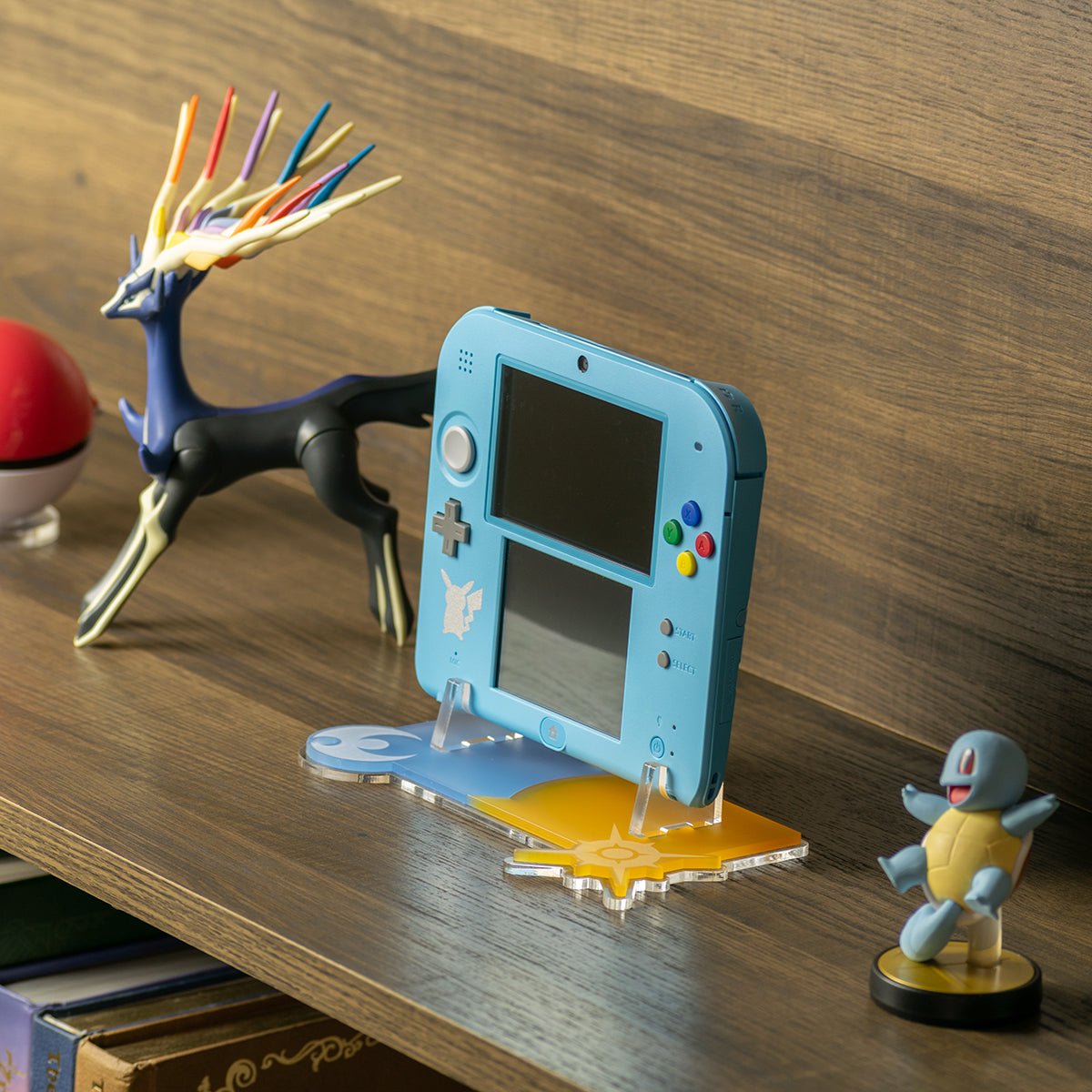 Acrylic display stand for Nintendo 2DS console - Sun and Moon edition | Rose Colored - 7