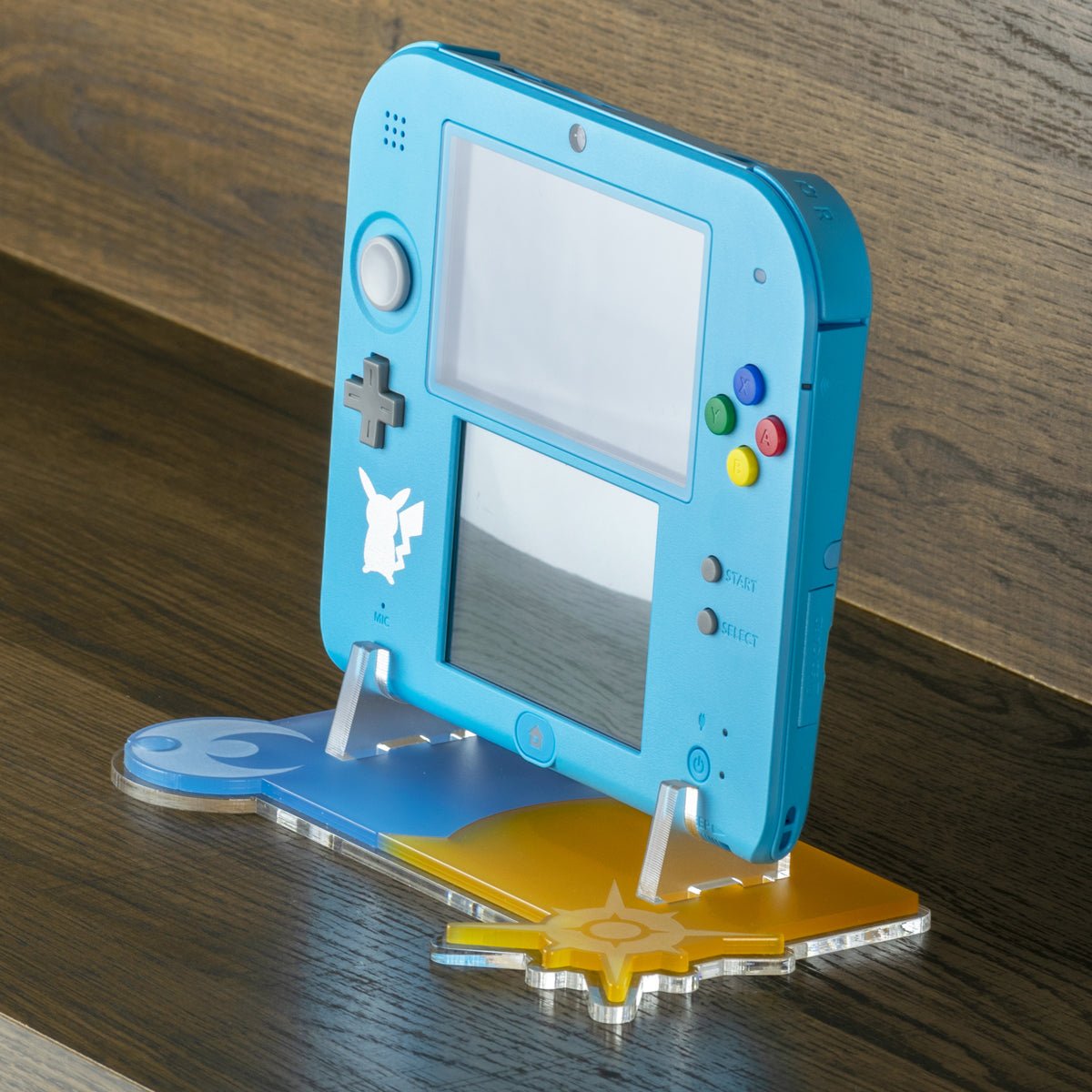 Acrylic display stand for Nintendo 2DS console - Sun and Moon edition | Rose Colored - 4