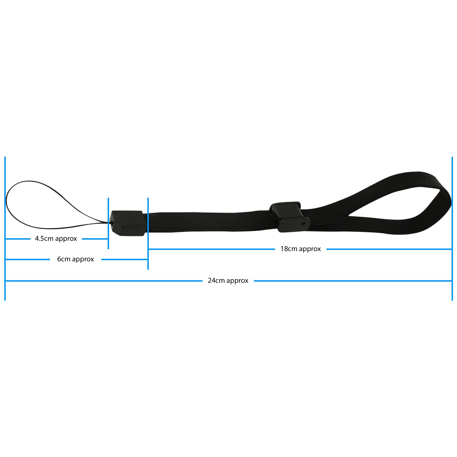 Adjustable wrist strap for handheld games consoles, cameras & mobiles replacement – 2 pack black | ZedLabz - 3