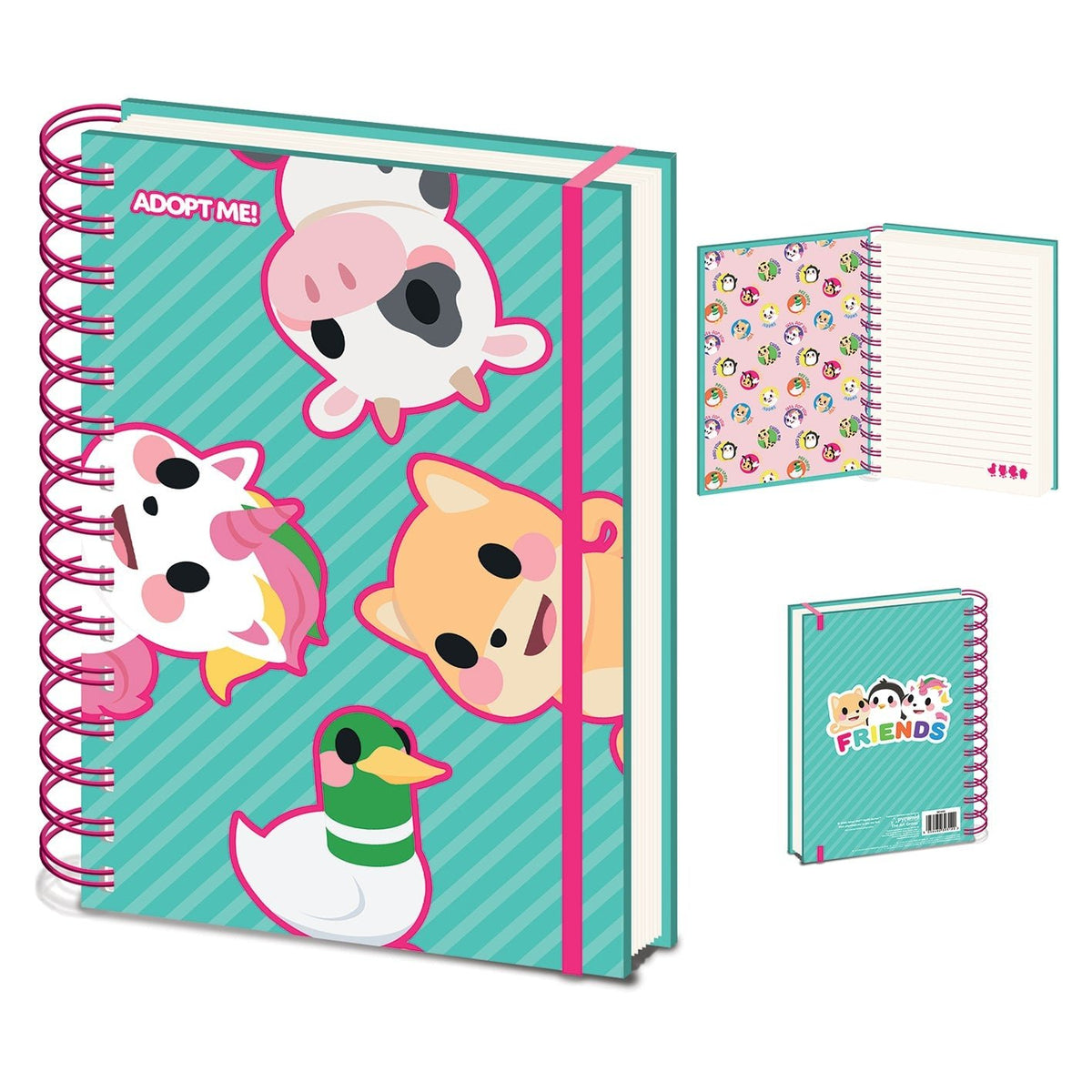 Adopt Me core characters A5 wiro bound lined notebook | Pyramid