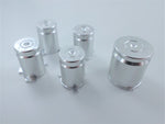Replacement Metal Thumbsticks & Bullet Buttons Set For Xbox 360 Controllers - Silver | ZedLabz