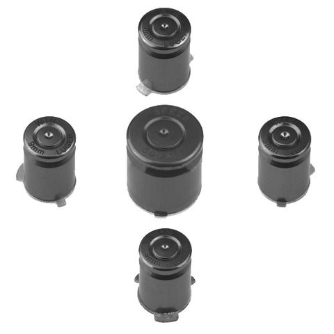 Aluminium Metal Bullet Button Set For Xbox 360 Controllers - Black | ZedLabz