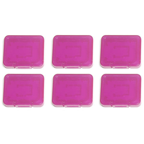 Cases for SD SDHC & Micro SD memory cards tough plastic storage holder covers - 6 pack Purple | ZedLabz