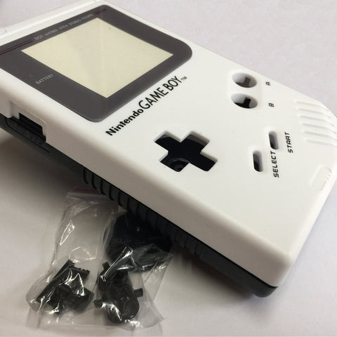 ZedLabz two tone replacement housing shell case mod kit for Nintendo Game Boy DMG-01 - white & black