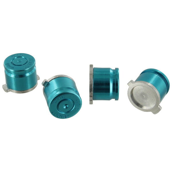 Aluminium Metal Bullet Action Button Set For Sony PS4 Controllers - Blue | ZedLabz