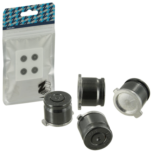 Aluminium Metal Bullet Action Button Set For Sony PS4 Controllers - Gun Metal Grey  | ZedLabz