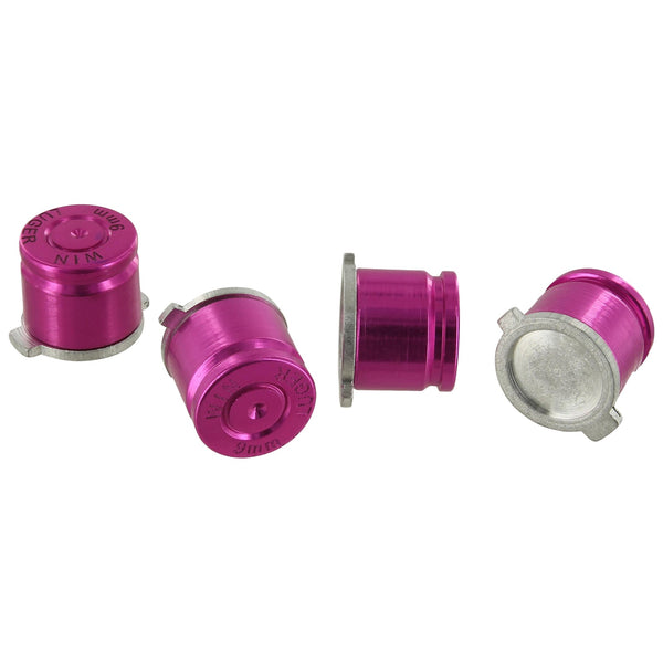 Aluminium Metal Bullet Action Button Set For Sony PS4 Controllers - Pink | ZedLabz