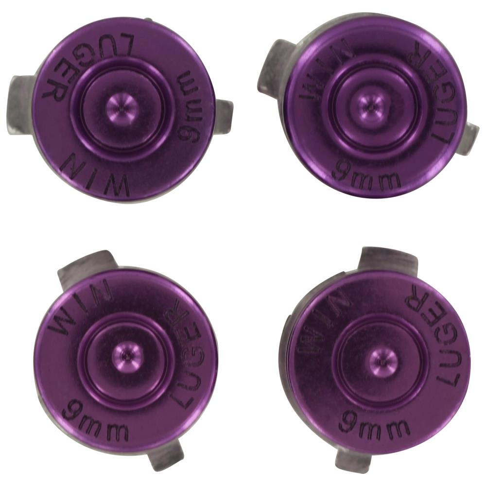Aluminium Metal Bullet Action Button Set For Sony PS4 Controllers - Purple | ZedLabz - 7