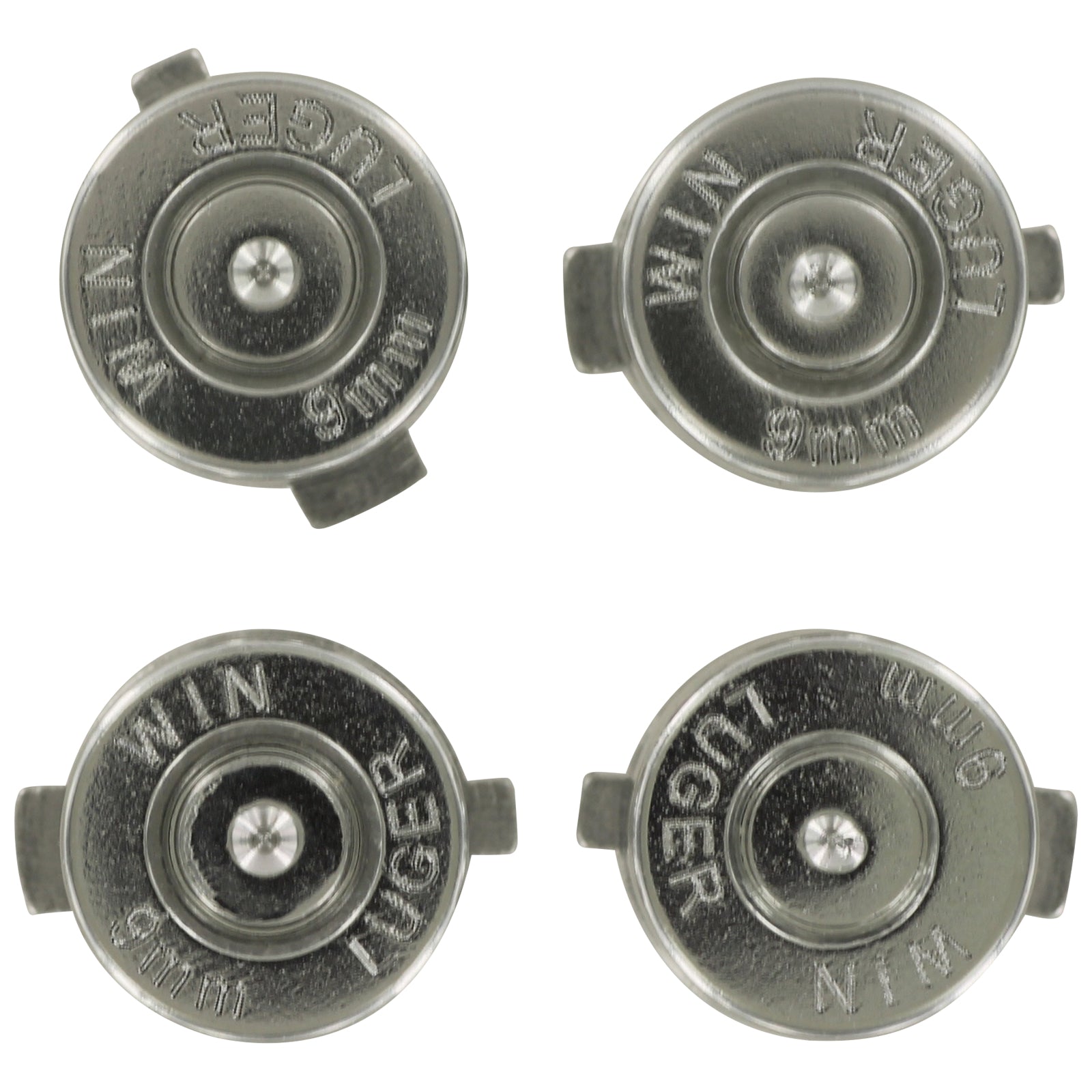 Aluminium Metal Bullet Action Button Set For Sony PS4 Controllers - Silver | ZedLabz - 3