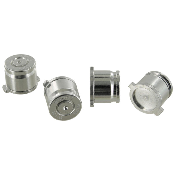 Aluminium Metal Bullet Action Button Set For Sony PS4 Controllers - Silver | ZedLabz